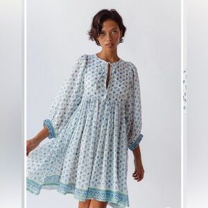 Daughters of India Kyra Mini Dress ~ Azure